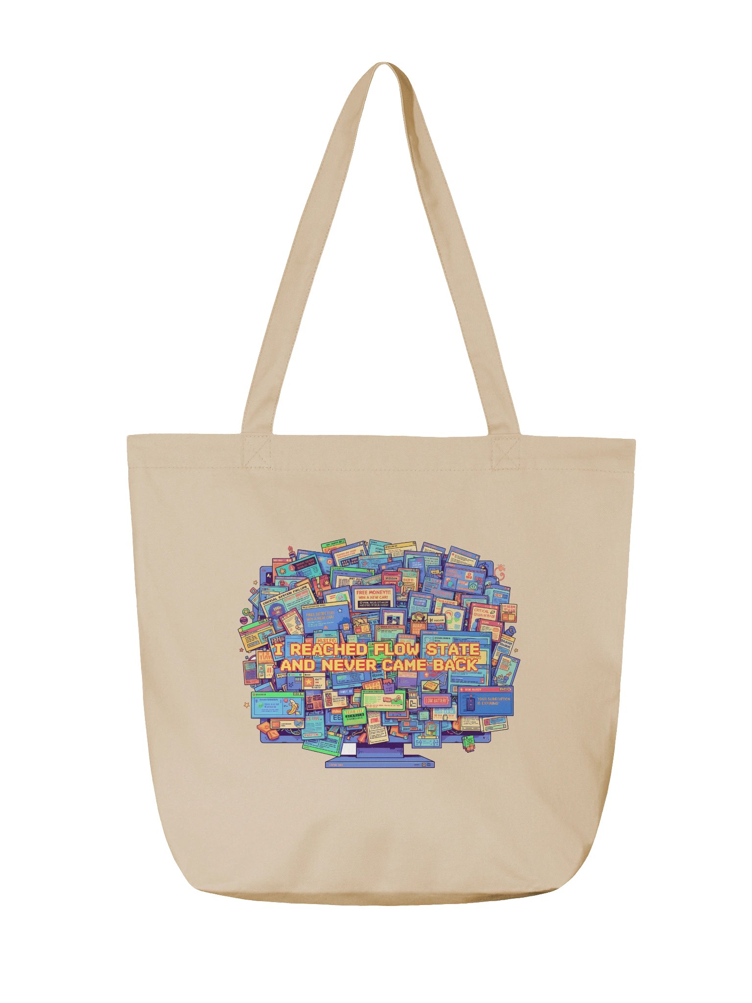 I Reached Flow State And Never Came Back // Line art graphic Tote Bag product image (2)