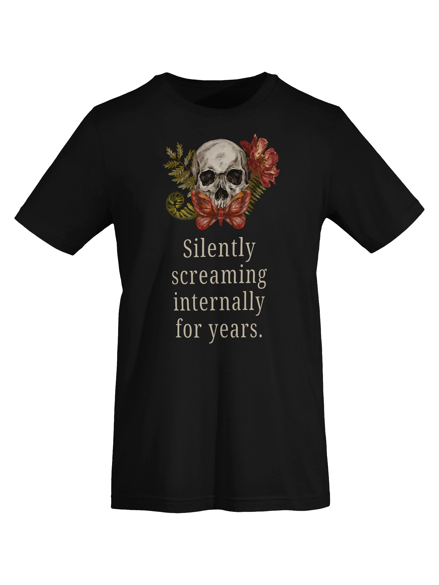Silently Screaming Internally Shirt | Gothic Chronic Illness & Burnout Tee product image (5)