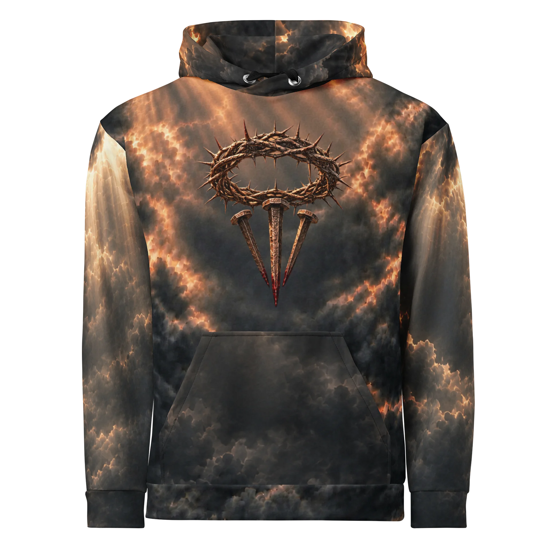 It Is Finished — Crown & Cross All-Over Print Hoodie product image (1)