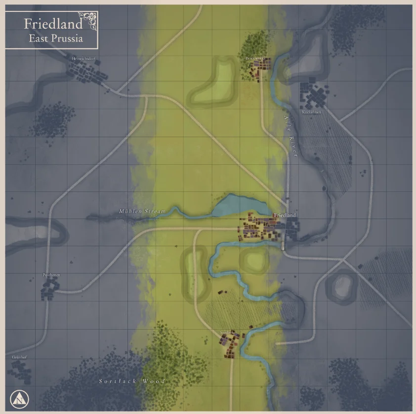 Friedland battle map. product image (2)