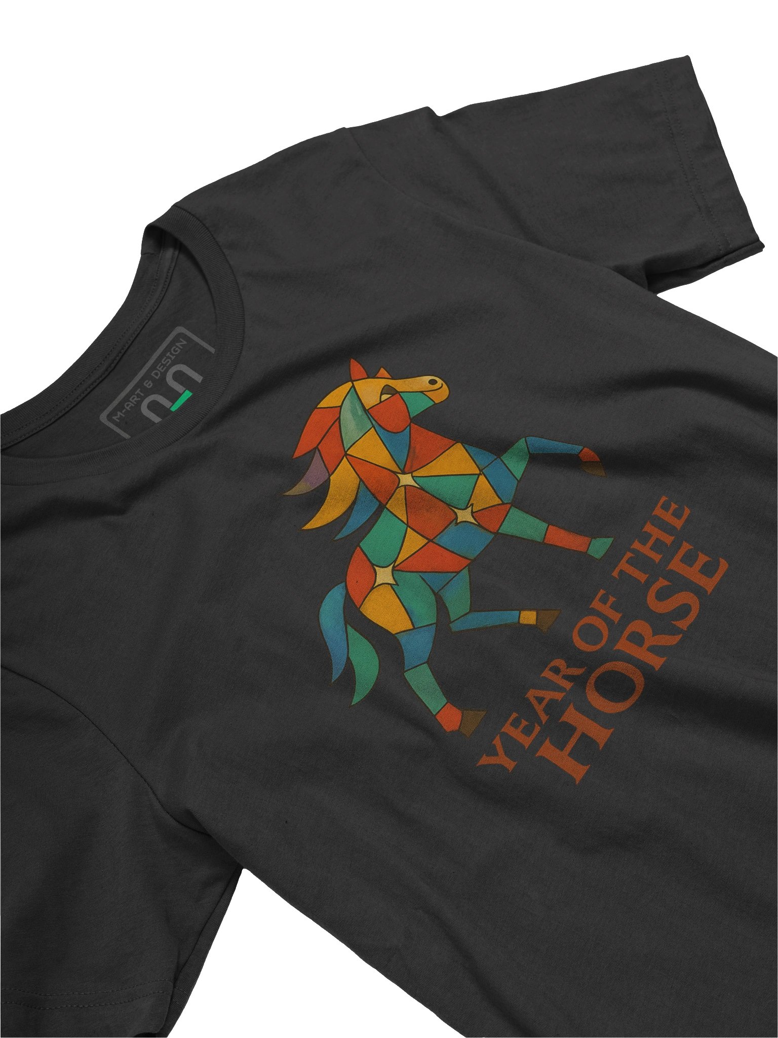 Constellation Horse – Cubist Scandinavian Horse Art T‑Shirt Celestial Stallion Tee by M‑Art and Design product image (2)
