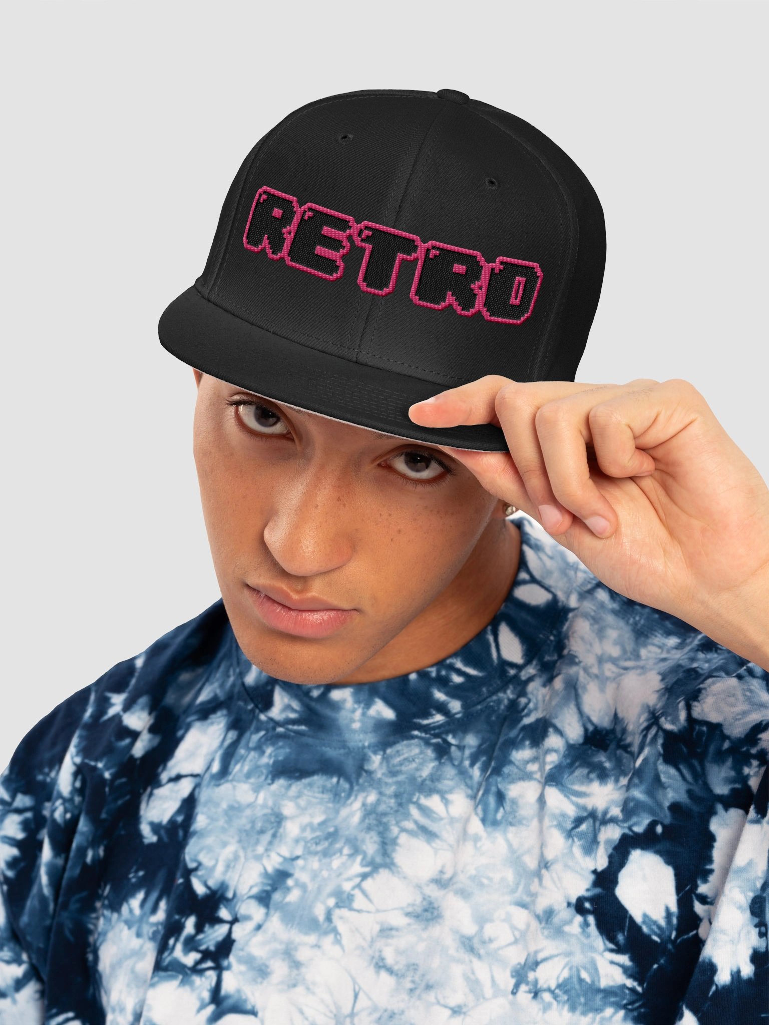 Pixel Retro "Pink" Snapback Cap product image (5)