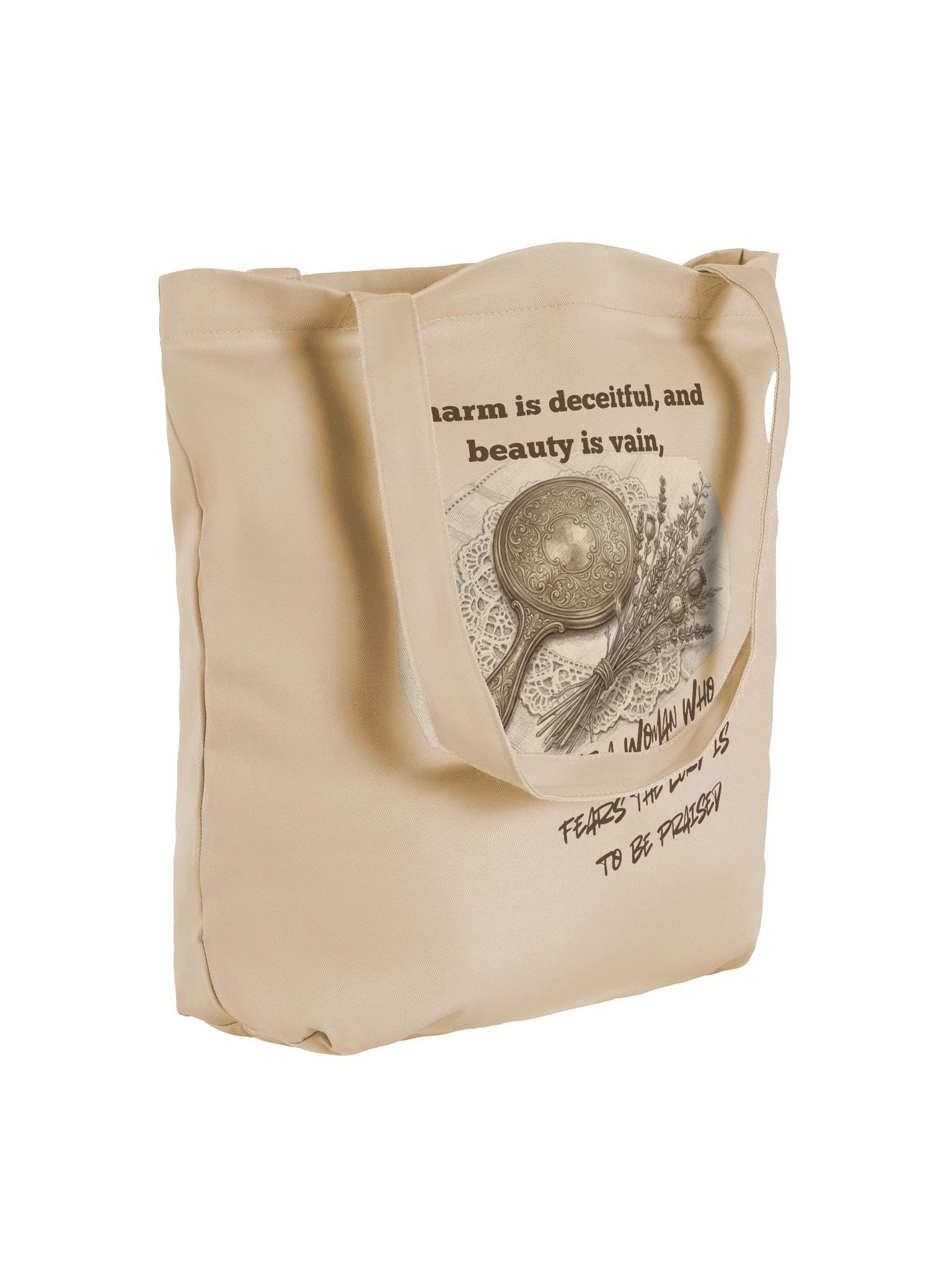 Fears the Lord" Proverbs 31:30 Christian Canvas Tote Bag product image (4)