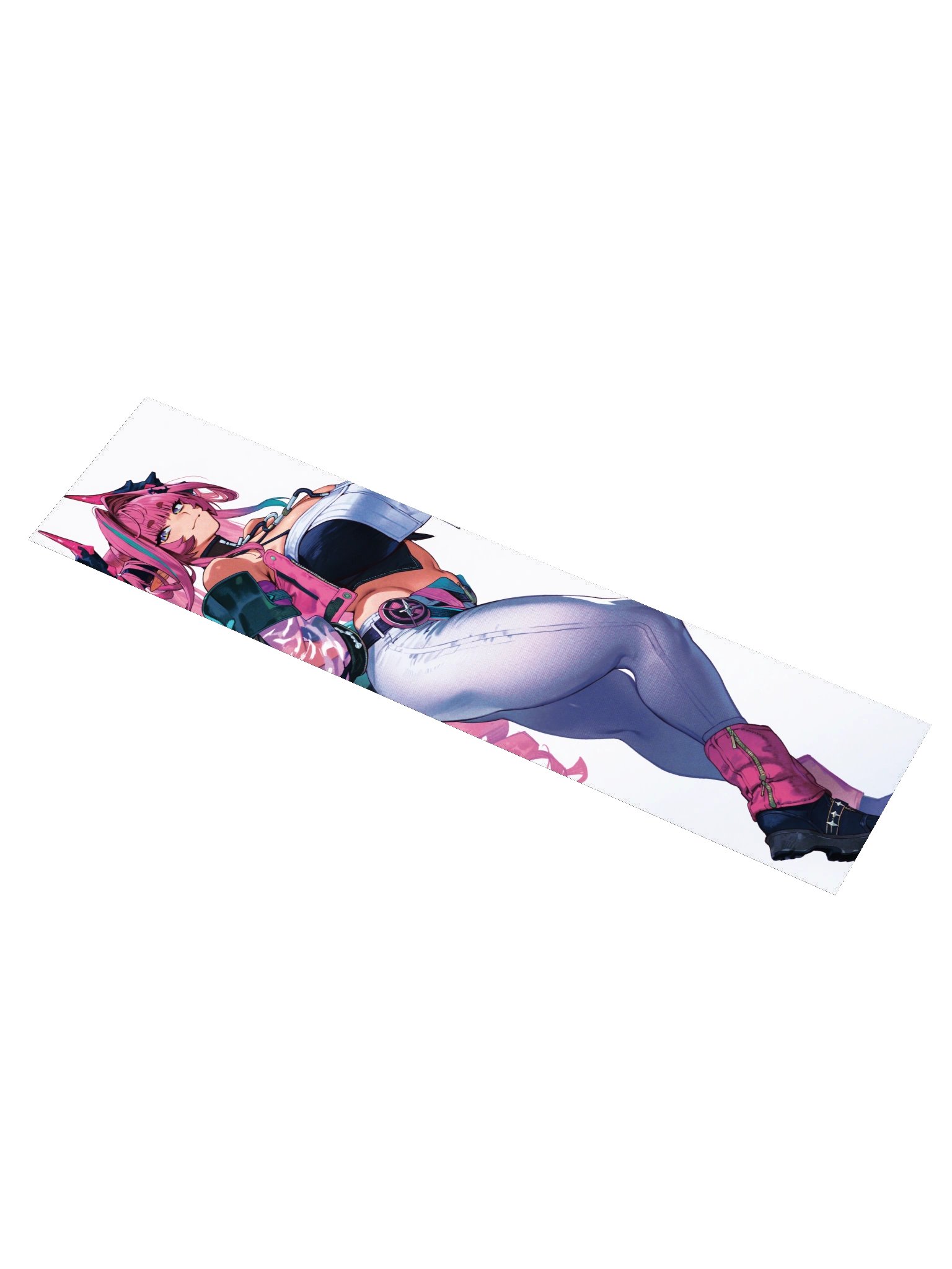 Pink Horn and Hair Girl Long Sticker product image (1)