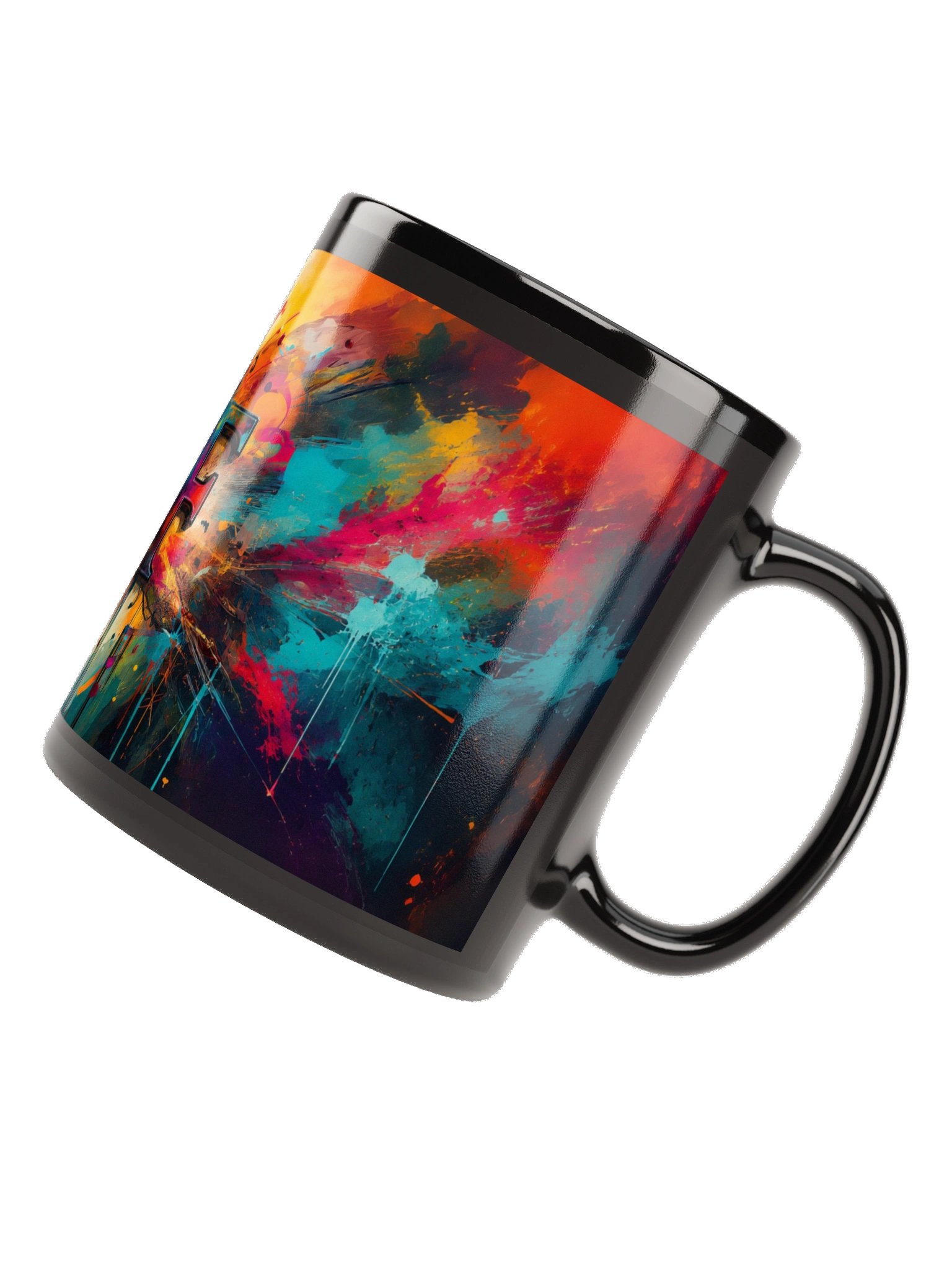 Colour Burst CF Black Glossy Mug product image (3)