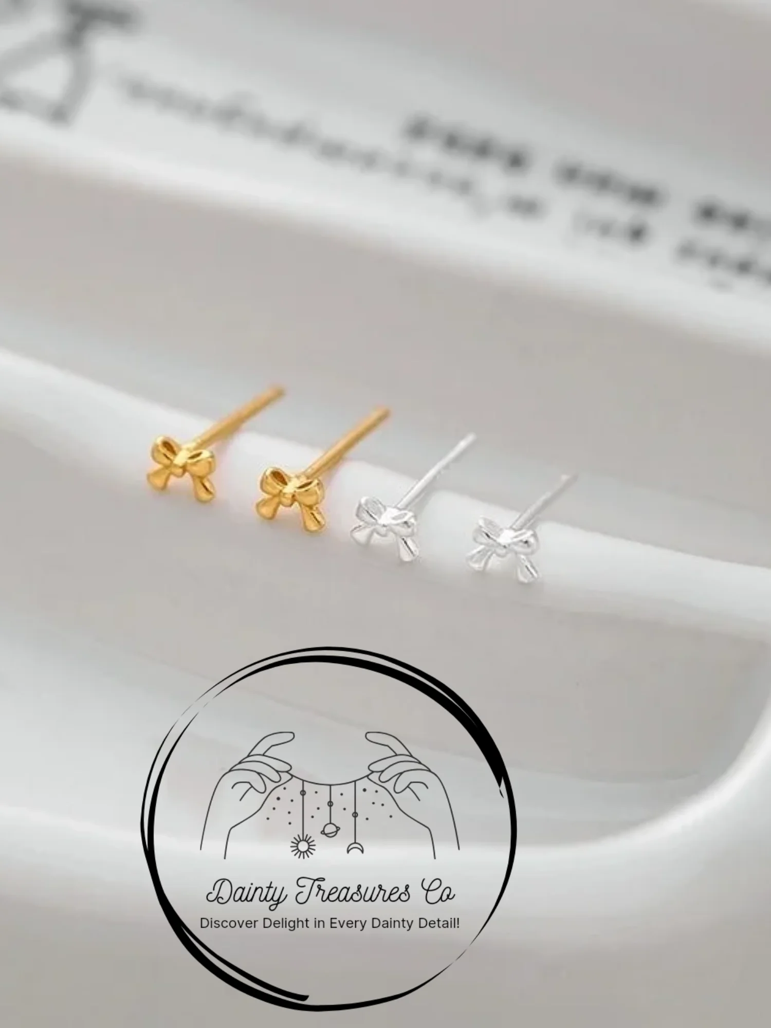 Dainty Bow Stud Earrings product image (3)