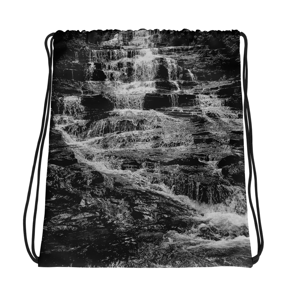 Cascades In Black Drawstring Bag product image (1)