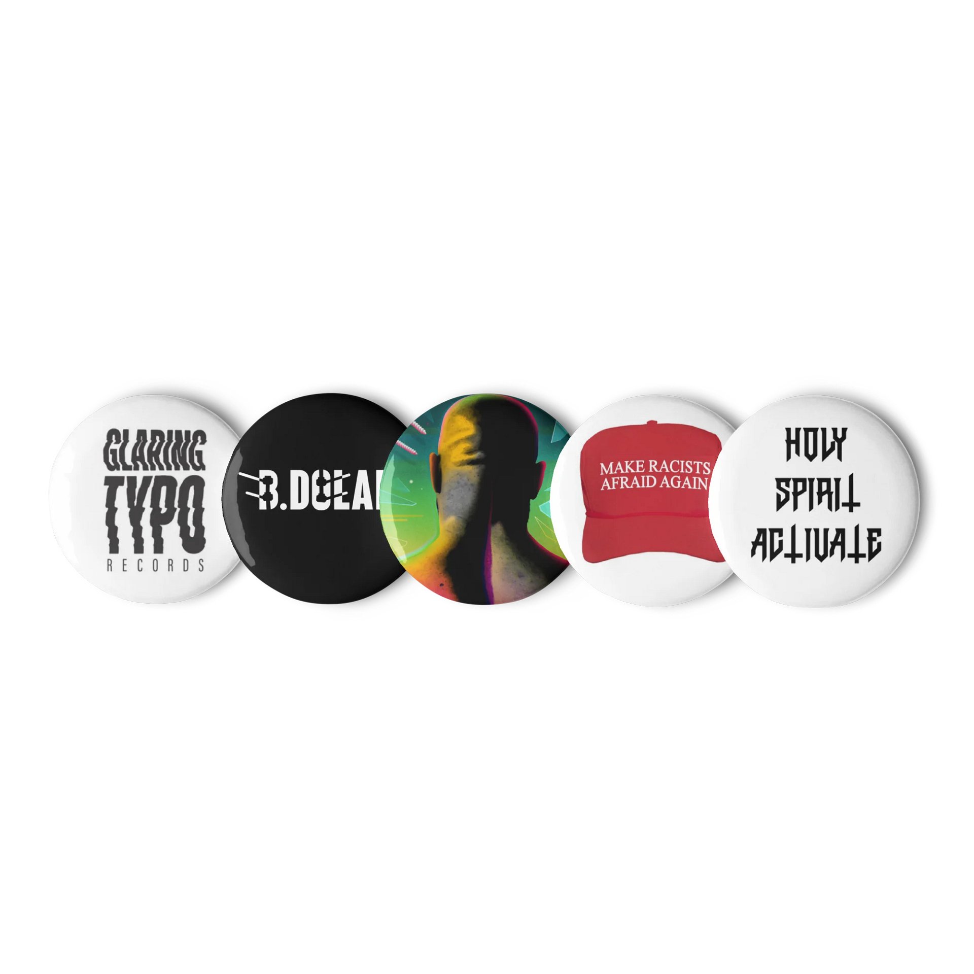 "Fight Naked" Button Pack product image (1)