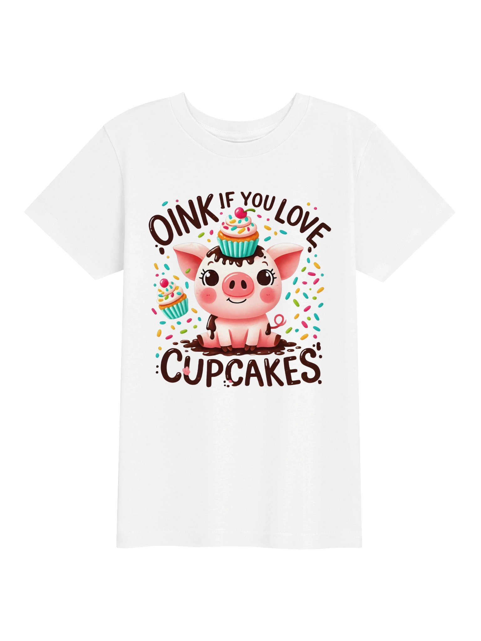 Oink If You Love Cupcakes Kids' Tee product image (1)