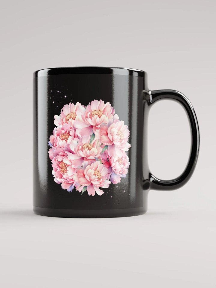 Peony Paradise Black Mug product image (2)