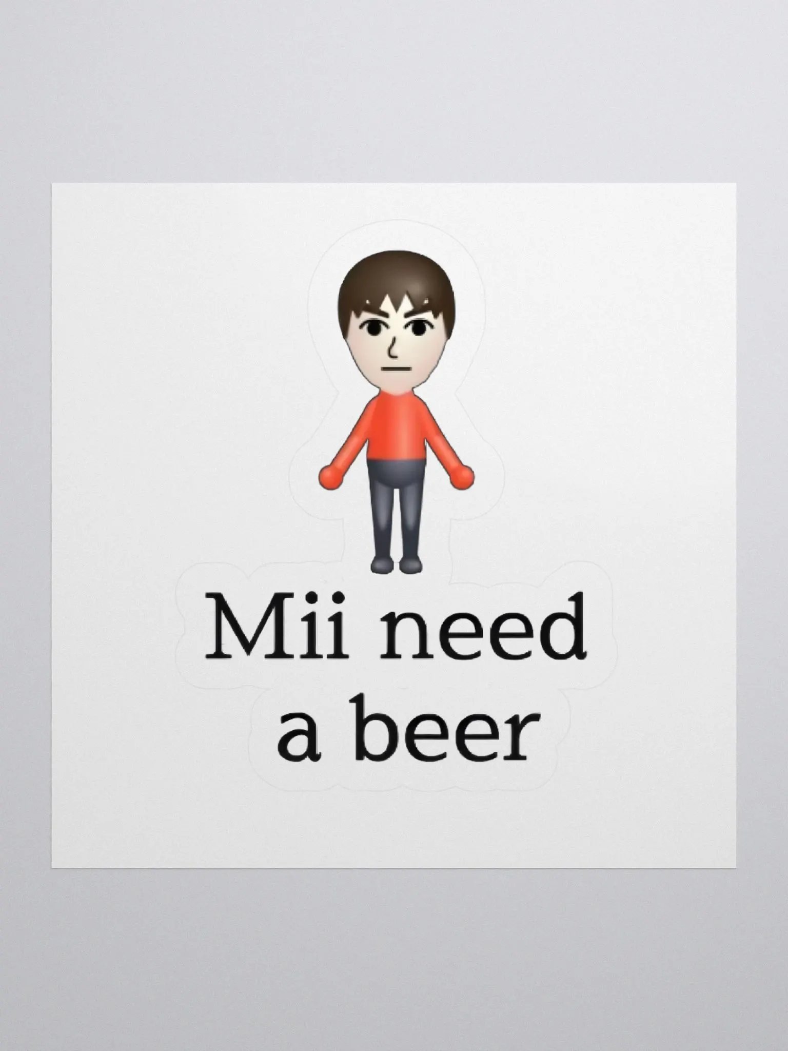 Mii Need A Beer Sticker product image (1)