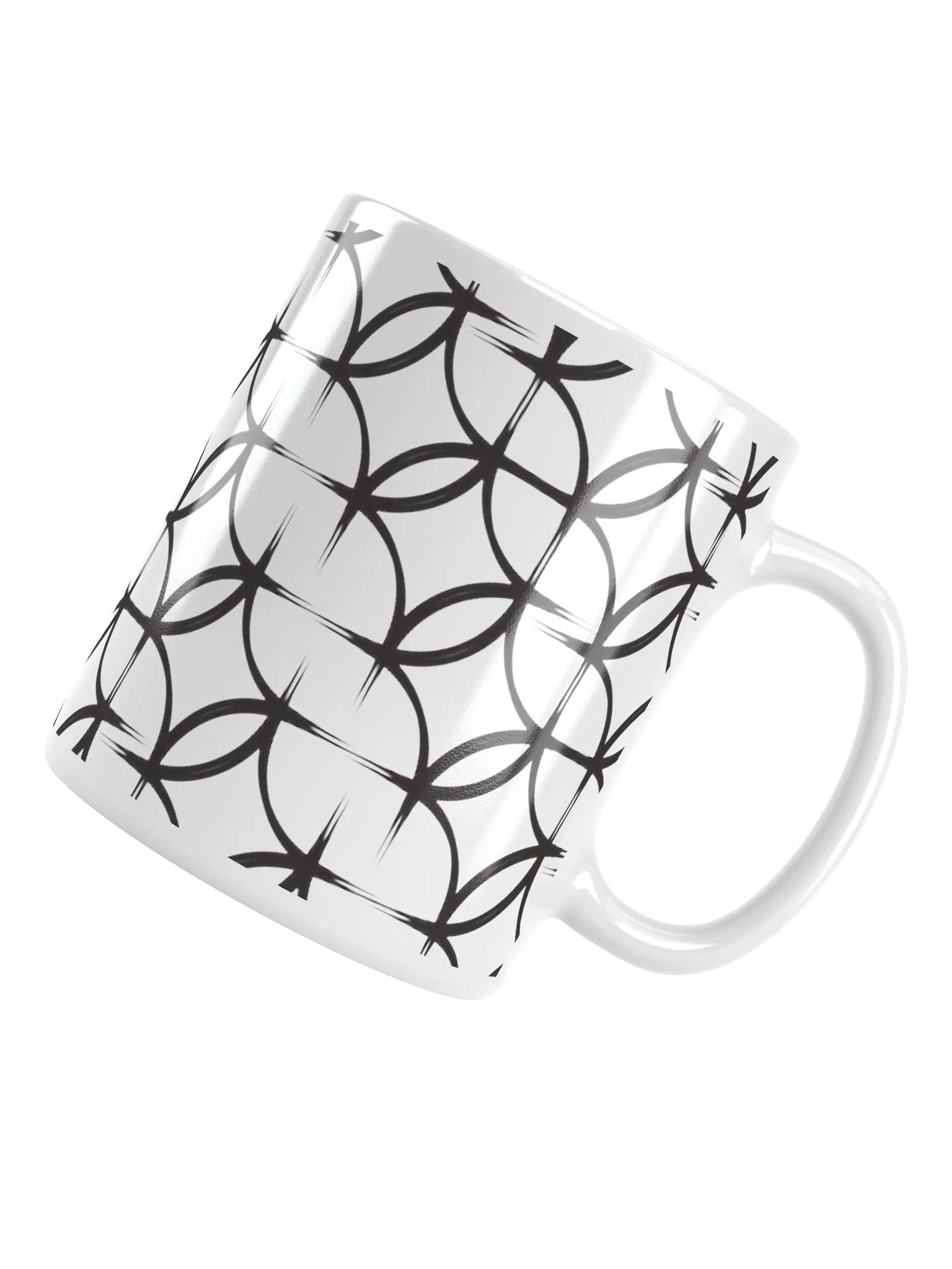 Symmetric Circles White Mug product image (4)