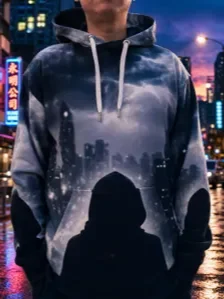 Leopard Mentality Shadow City Hoodie | All-Over Print Streetwear Hoodie product image (2)