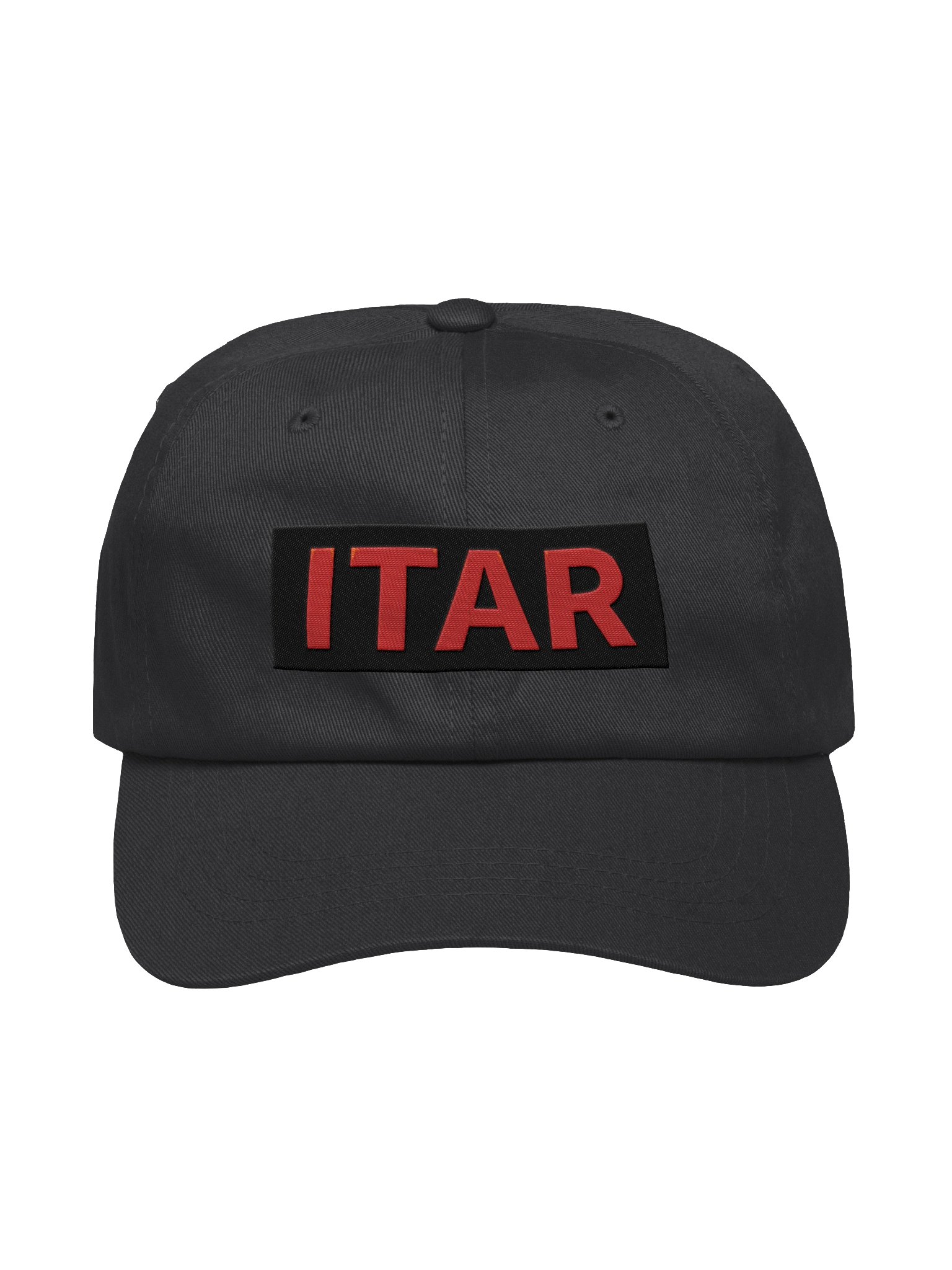 ITAR Baseball Cap Blk with Red font product image (1)