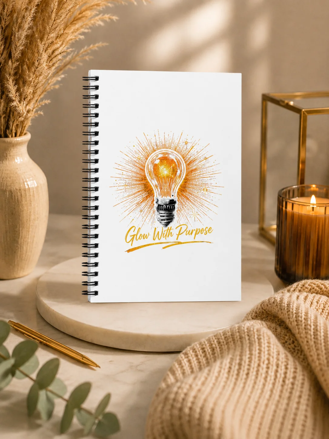 Glow With Purpose Spiral Notebook | Inspirational Journal for Reflection product image (1)