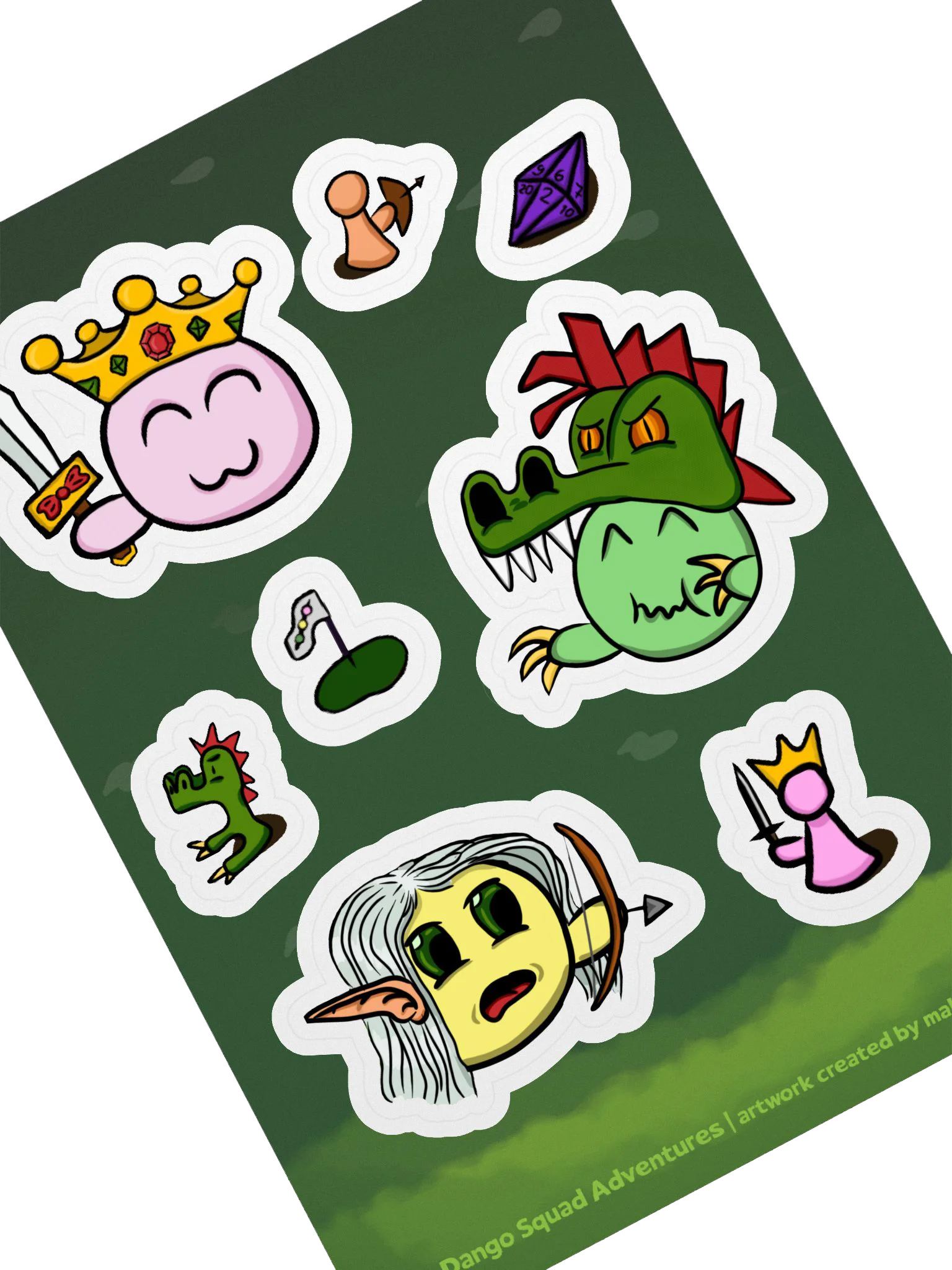 DnD Dango Set - Kiss Cut Sticker Sheet product image (2)