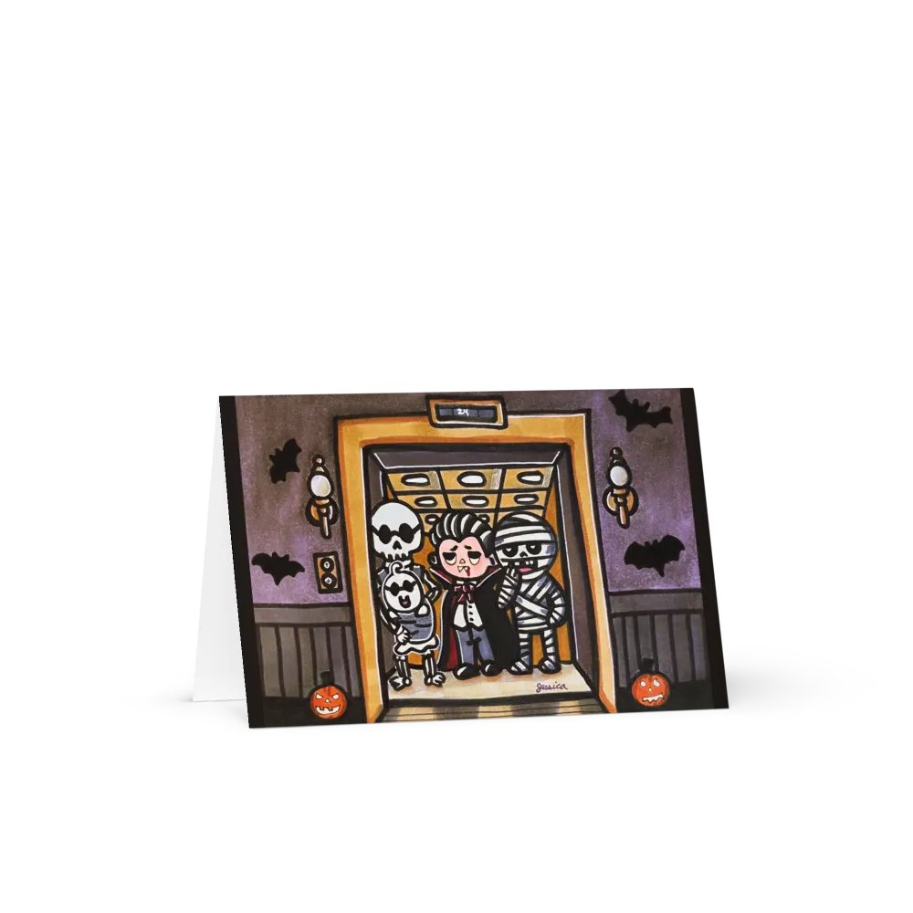 Eerie Elevator Greeting Card product image (1)