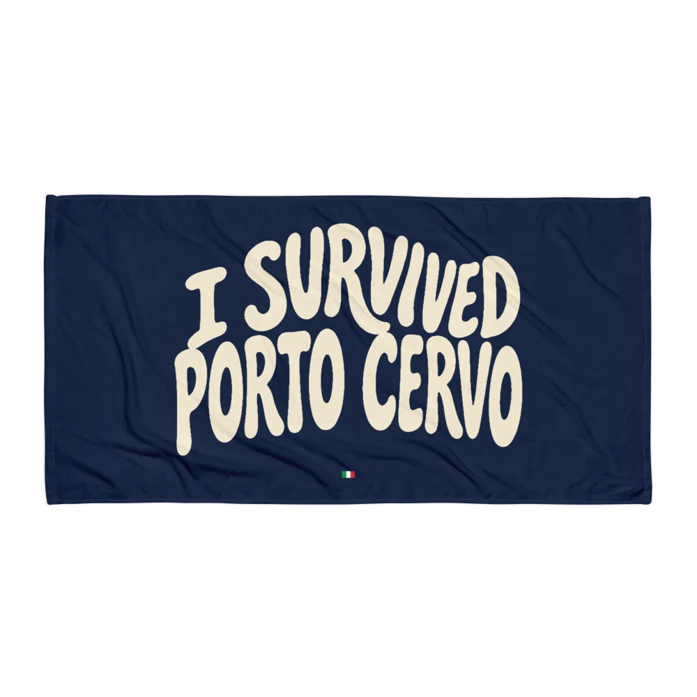 I Survived Porto Cervo — Premium Beach Towel product image (1)