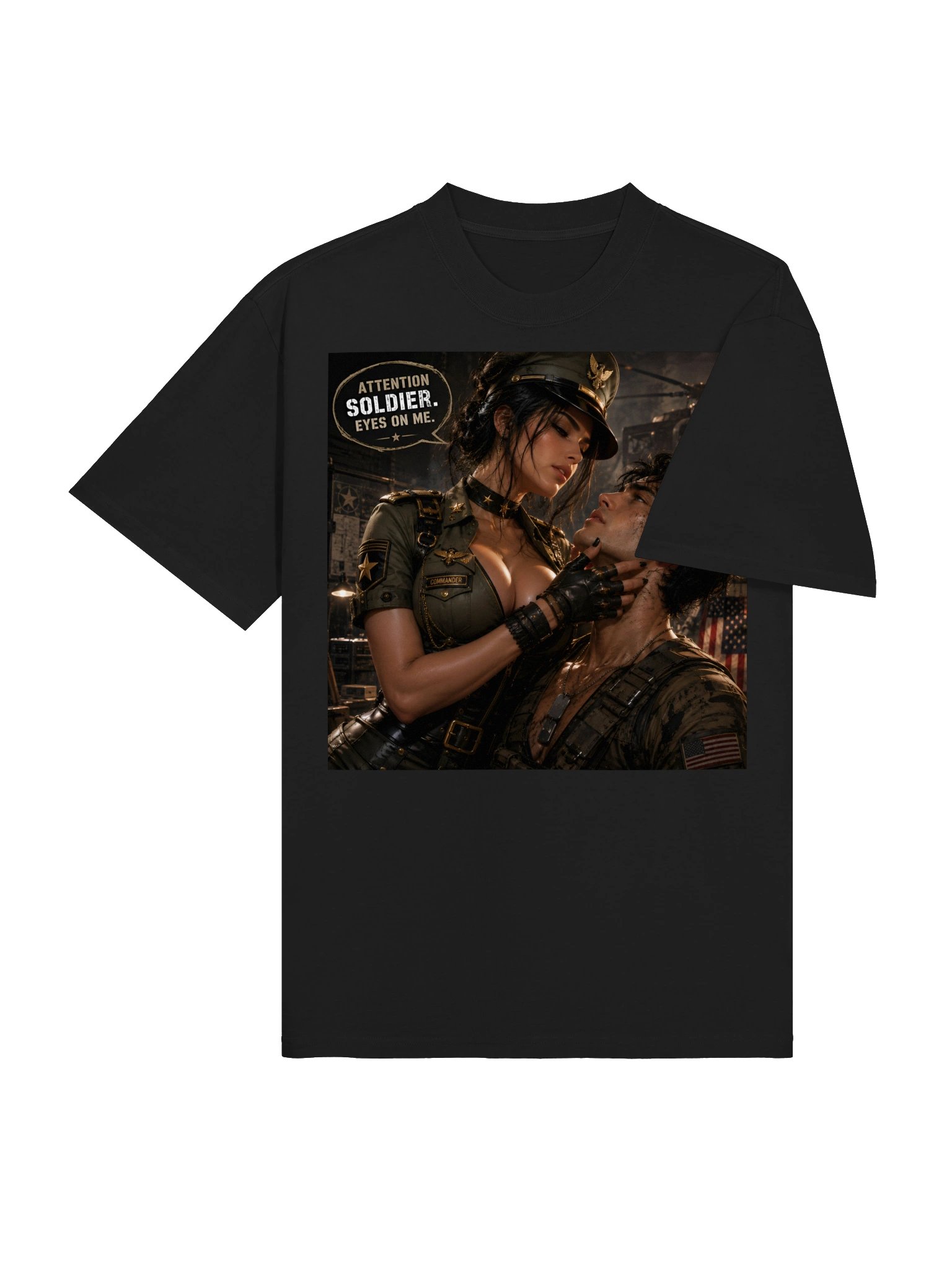 Attention Soldier Eyes on Me Unisex T-Shirt | Military Couple Shirt | Funny Flirty Army Inspired Tee product image (5)