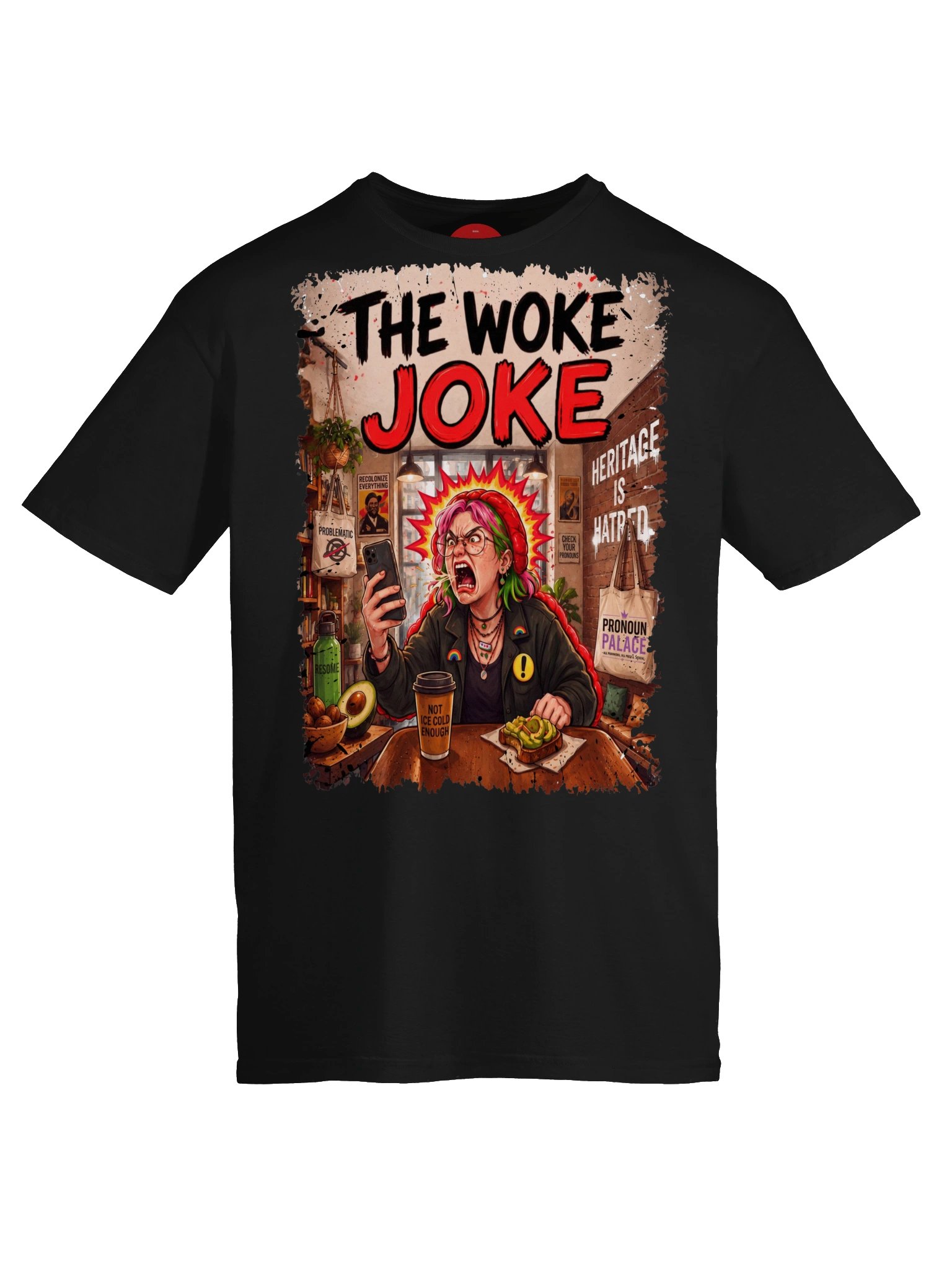 The Woke Joke Graphic Tee Unisex Black product image (5)