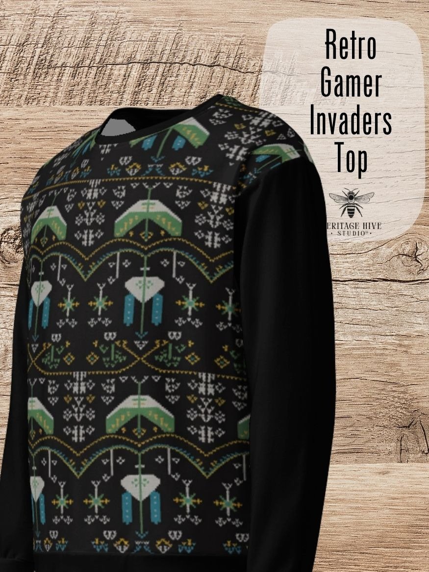 Retro Gamers Pixel Invaders Hoodie – Space Edition product image (7)