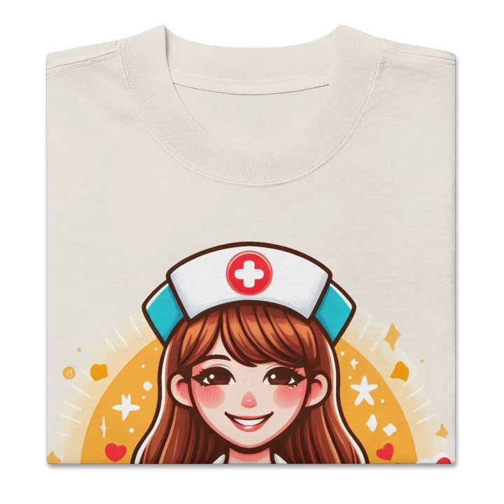 Smiling Nurse Heartbeat Oversized Tee product image (30)