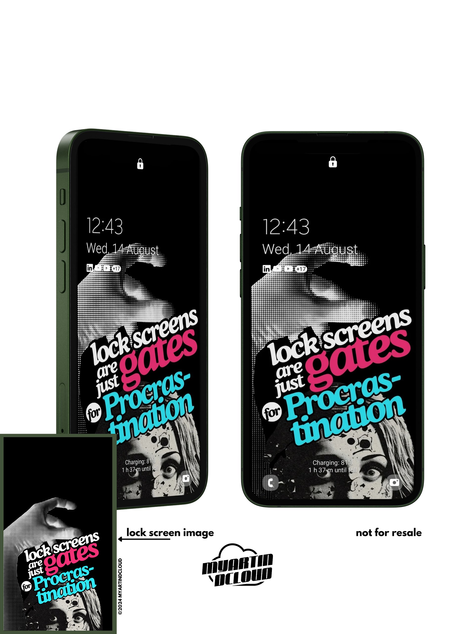 Procrastination Lock Screen Wallpaper product image (1)