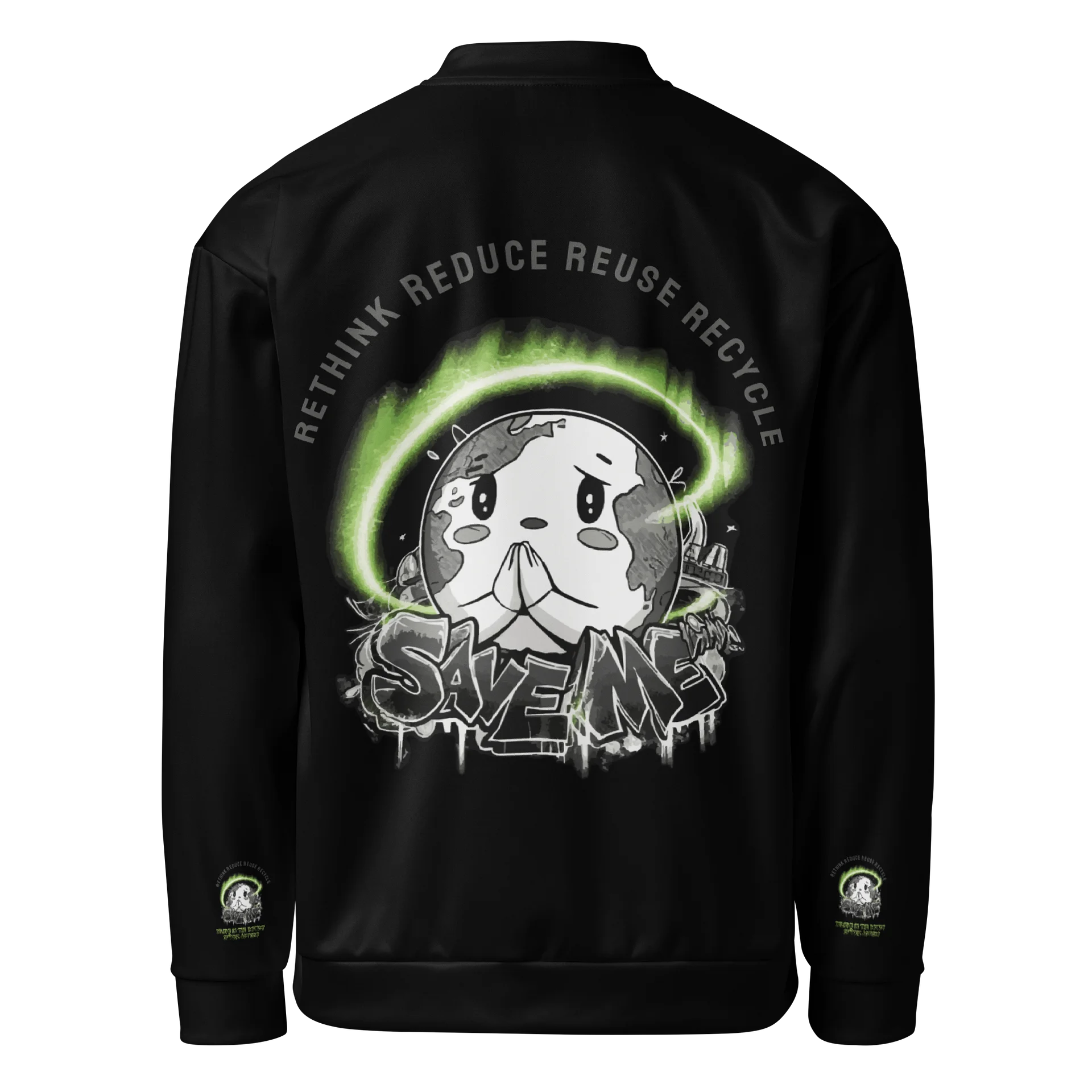 Save Me: A Plea from Planet Earth Bomber Jacket 🌍 product image (2)