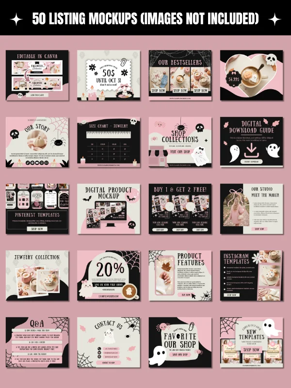 Coquette Halloween Etsy Shop Branding Kit product image (3)