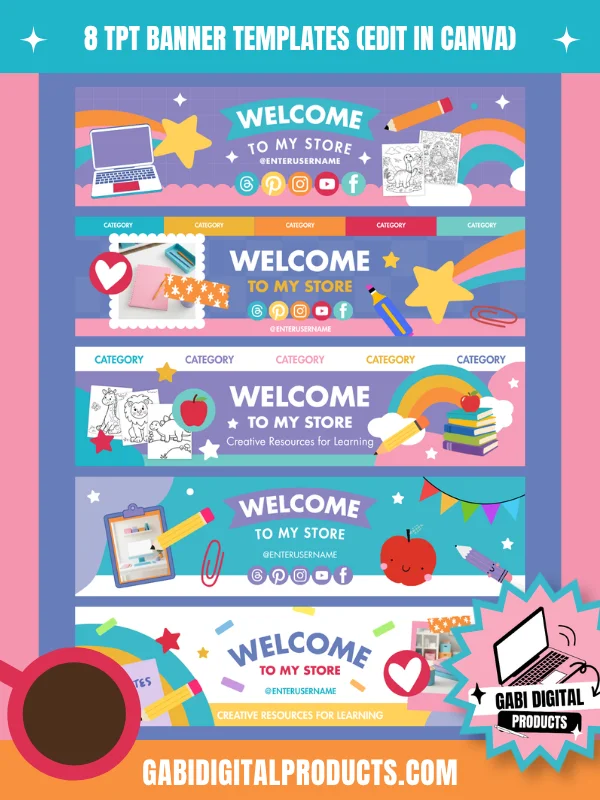 TPT Brand Kit Canva Templates product image (2)