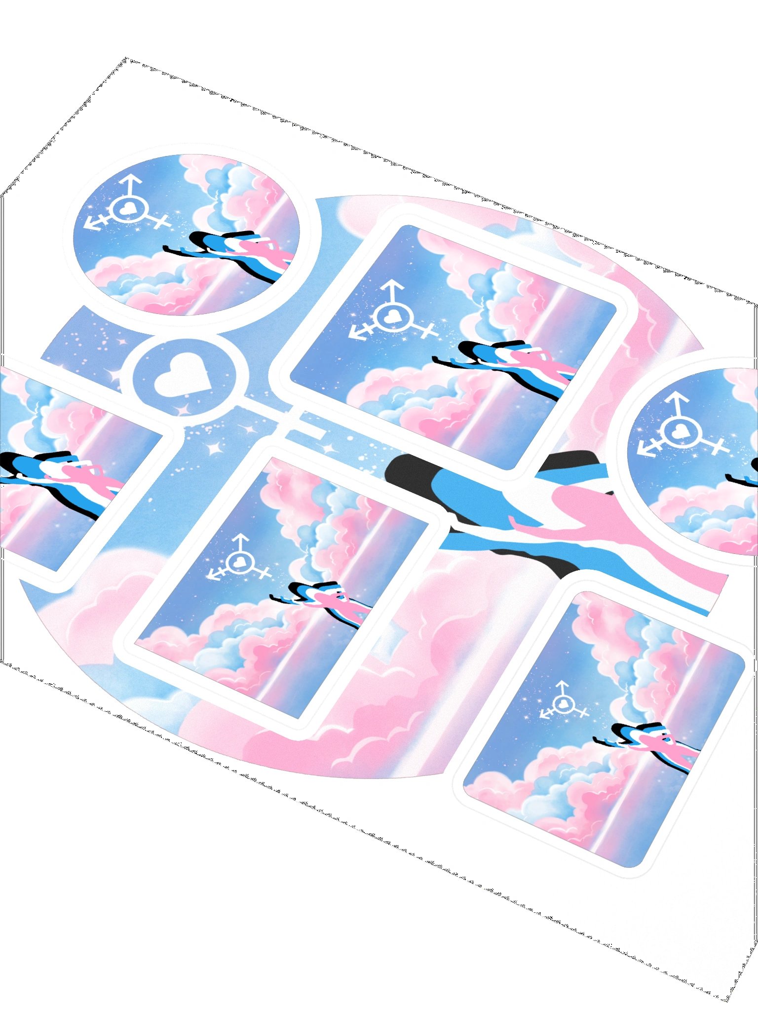 The Trans Femme Signal Sticker Sheet product image (2)