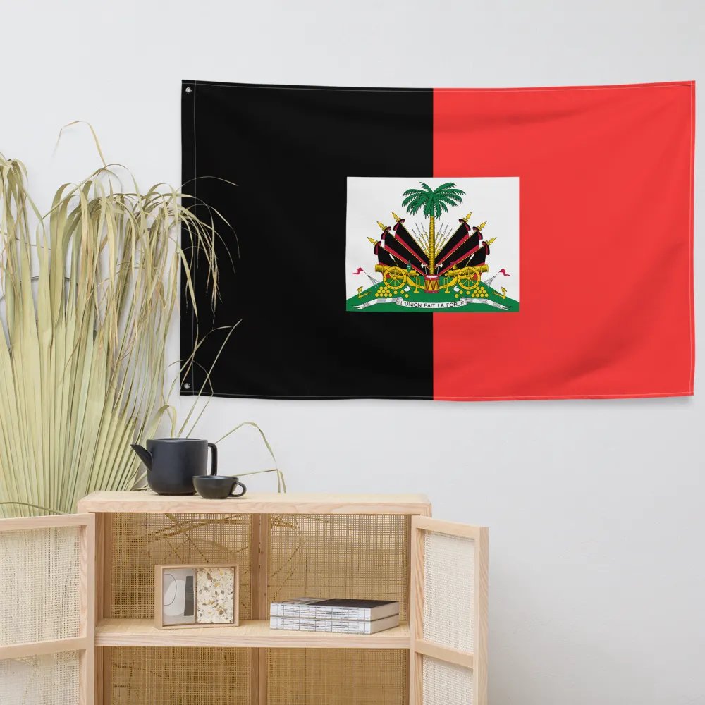 Black and Red Duvalier's Flag product image (7)