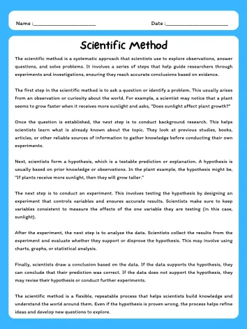 Scientific Method Reading Passage with Comprehension Questions product image (1)