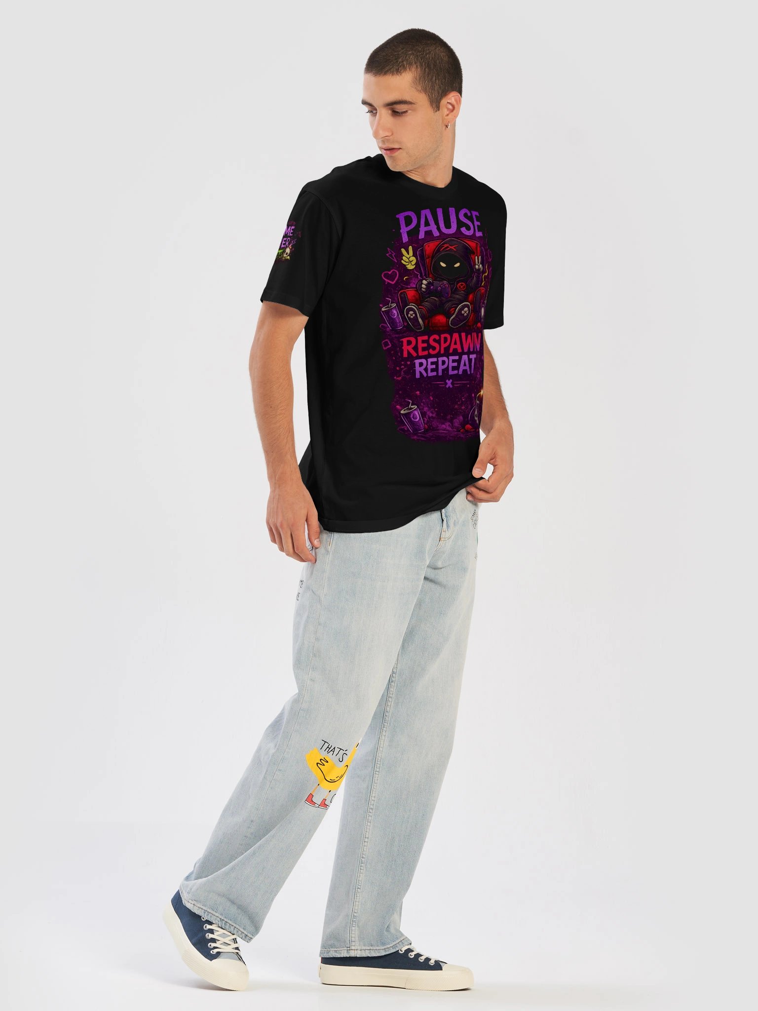 Pause, Respawn, Repeat, Gamer Tee – FUN MODE COLLECTION product image (5)