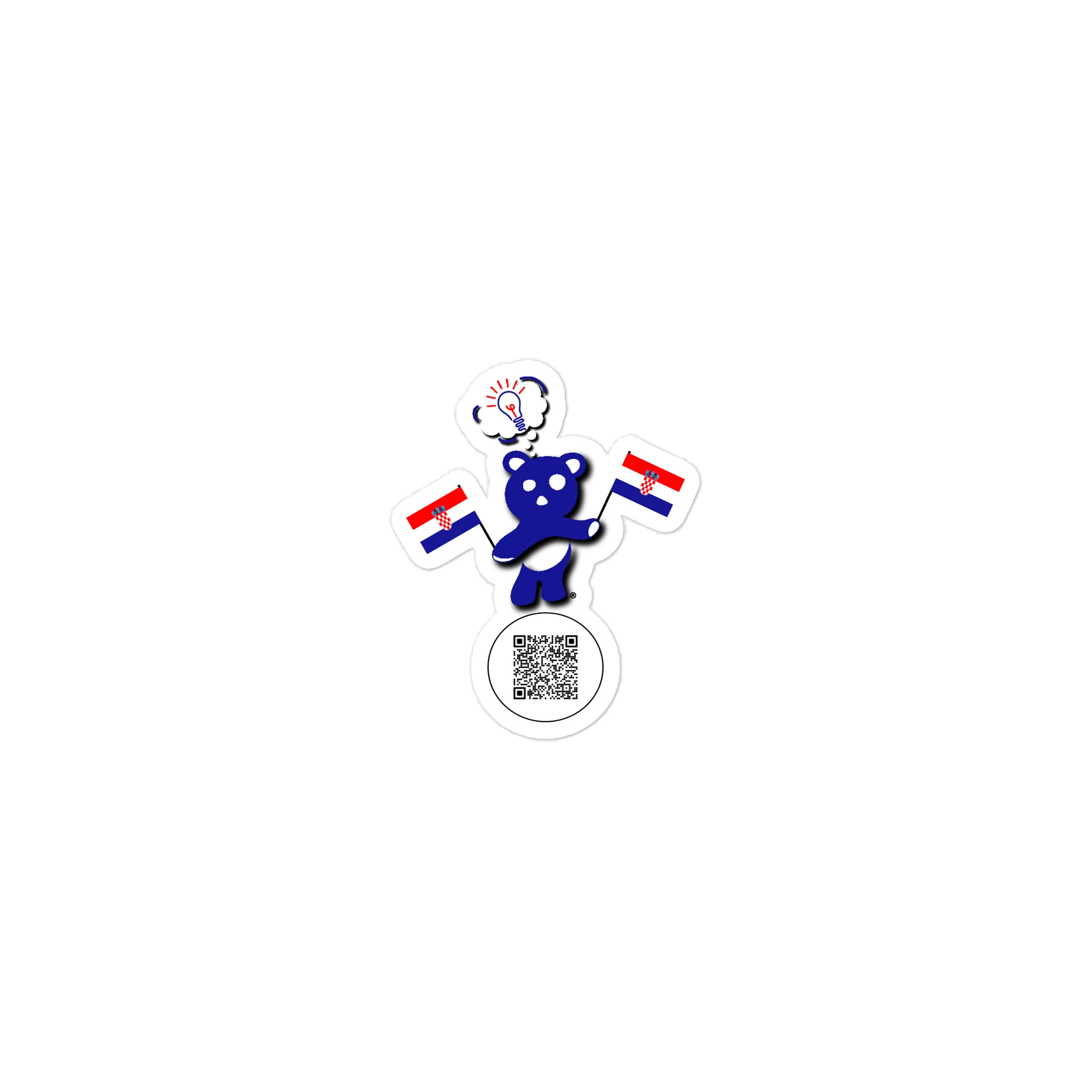 Croatia — Country Bear Sticker | BehrBrained Media product image (1)