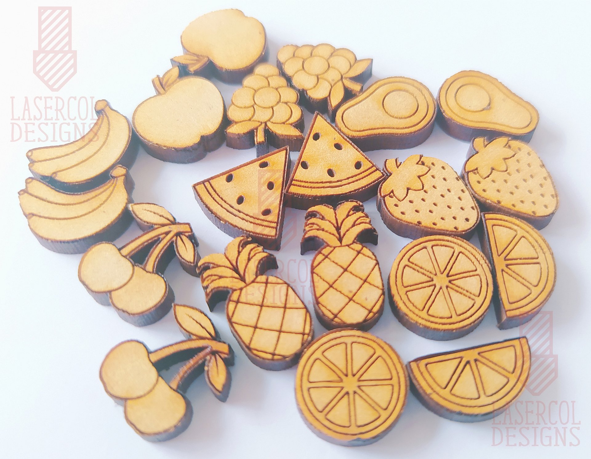 Fruits Cut Outs and Stud Earrings - Laser Cut Files product image (7)