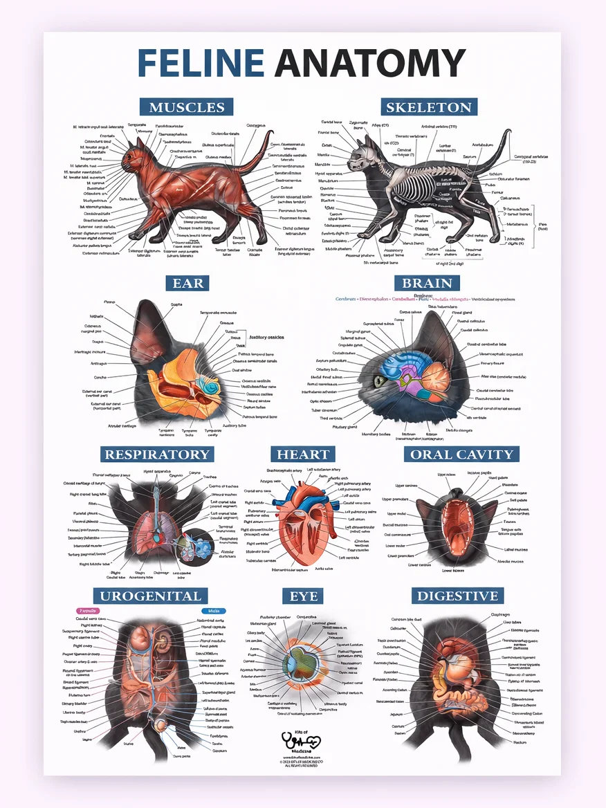 Feline Anatomy Poster product image (1)