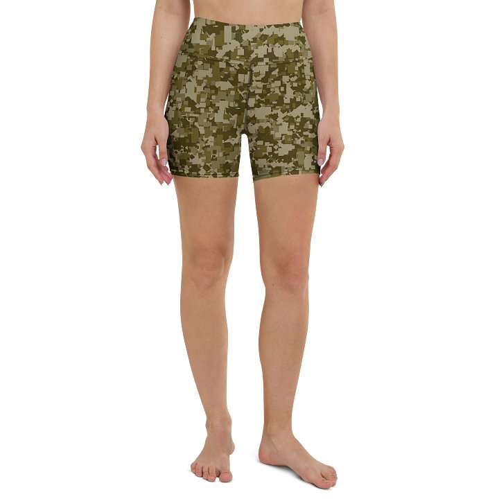 Pixelated Jungle Yoga Shorts product image (2)
