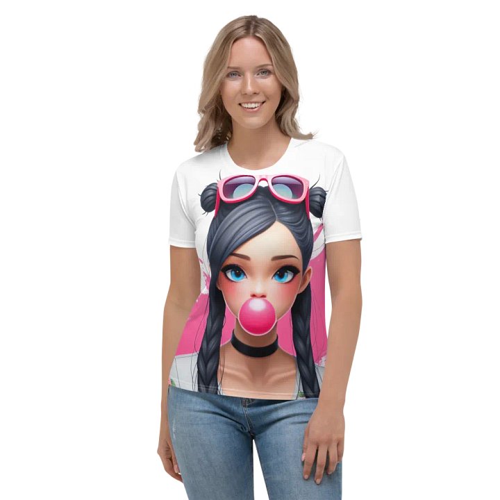 Kawaii Bubblegum Girl T-Shirt - Y2K Style All-Over Print product image (1)