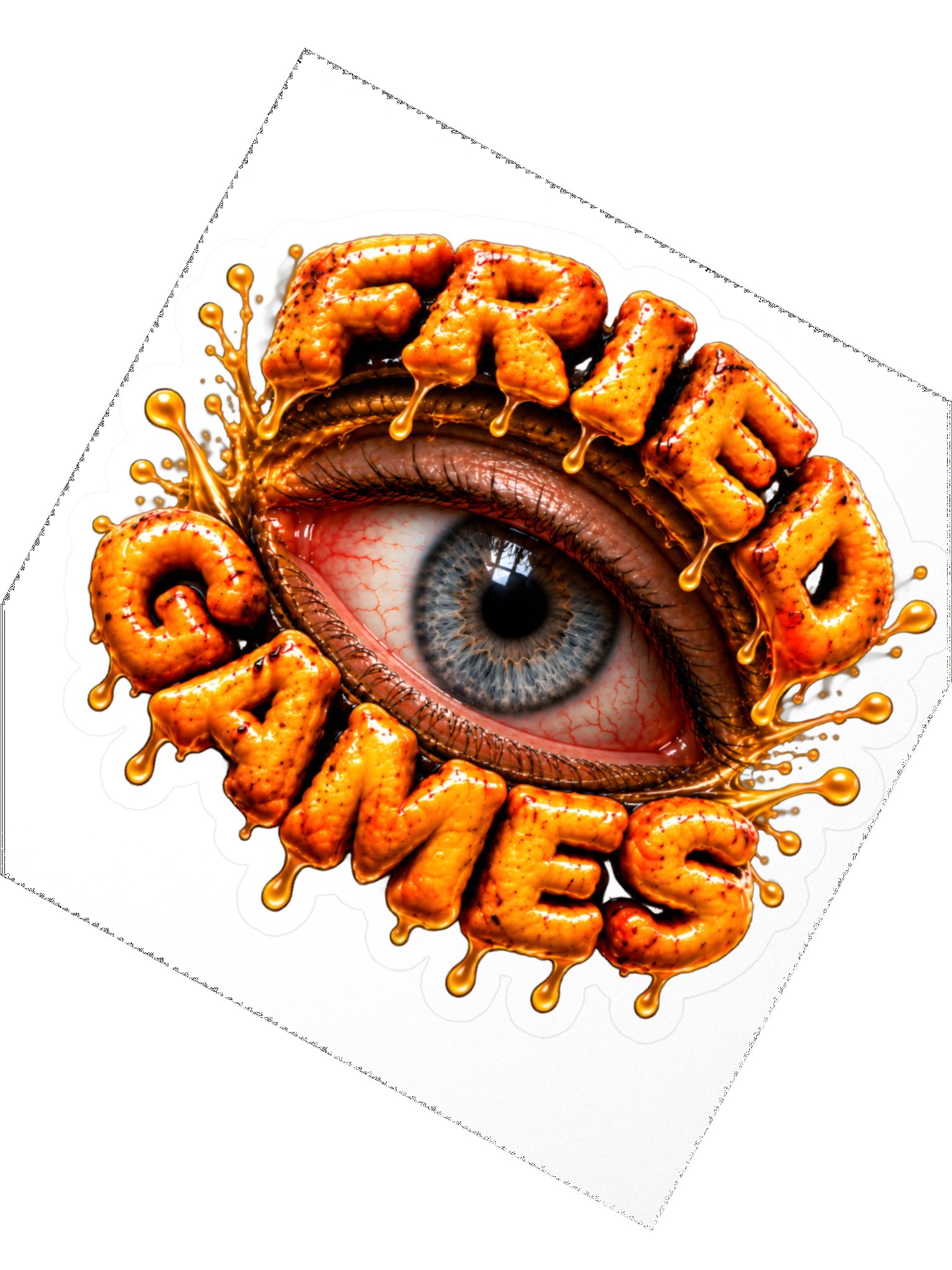 Fried Games - Grey eye Sticker product image (5)