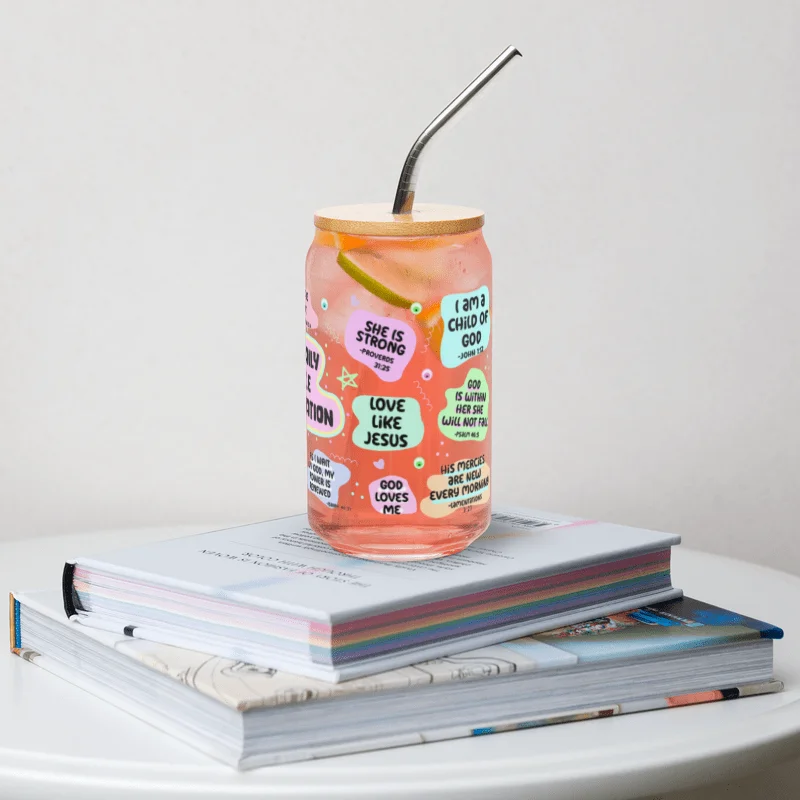Bible Affirmation Can-Shaped Glass product image (13)