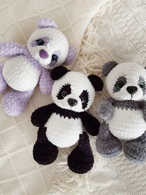 Handmade Plush Crochet Baby Panda | Soft Velvet Amigurumi Toy product image (4)