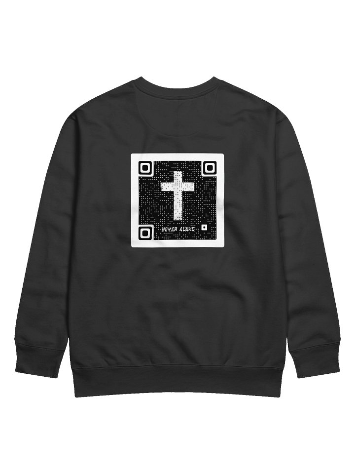 Never Alone QR code Sweatshirt product image (1)