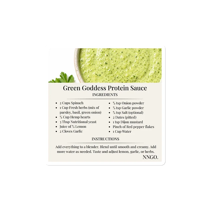 Green Goddess Protein Sauce Recipe Magnet product image (1)