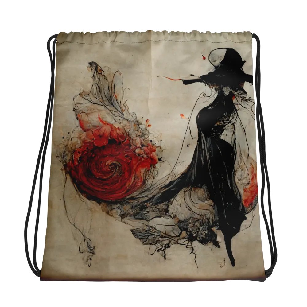 Ethereal Noir Drawstring Backpack product image (1)