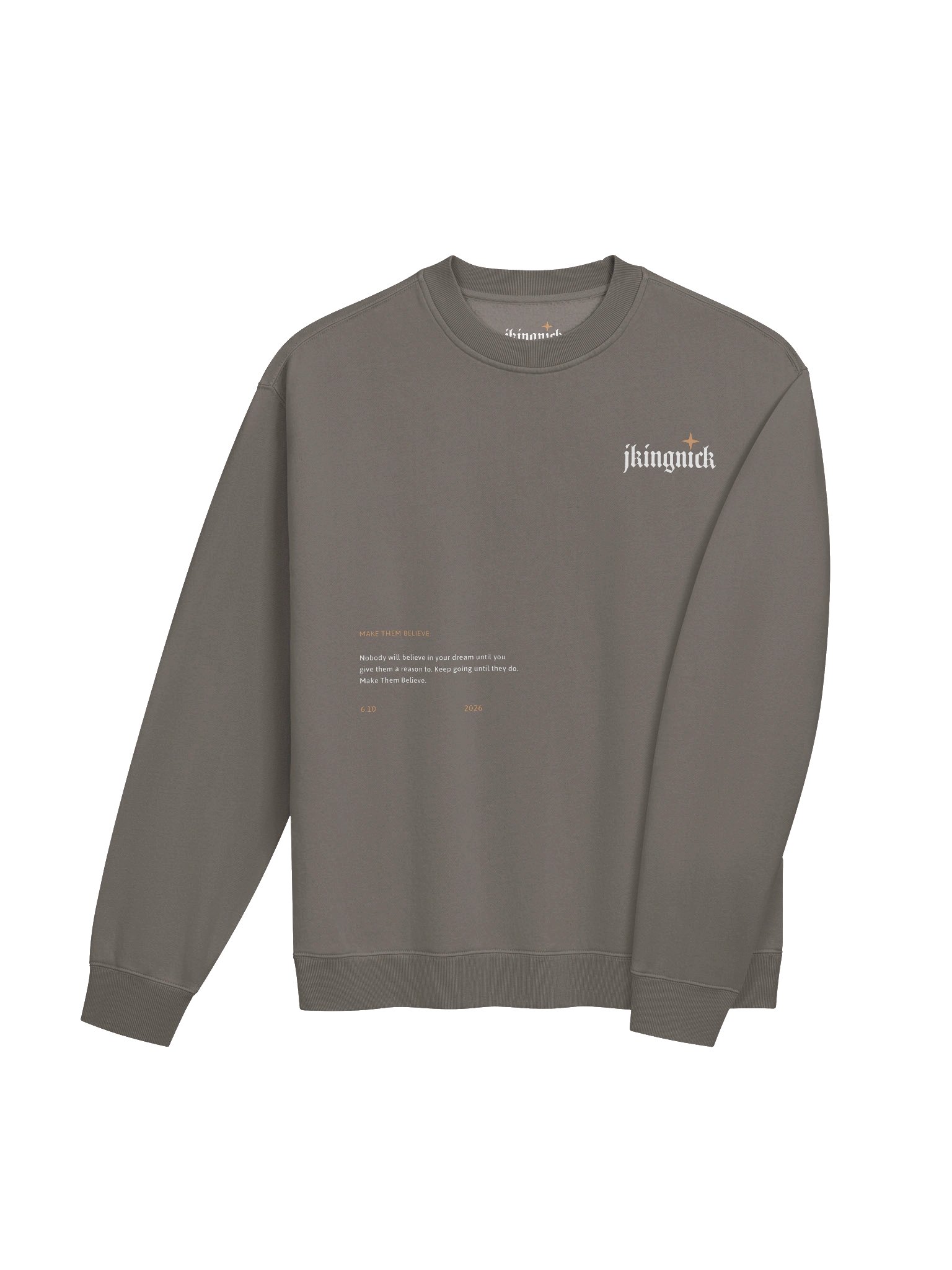 JKINGNICK STAR "MAKE THEM BELIEVE" CREWNECK product image (4)
