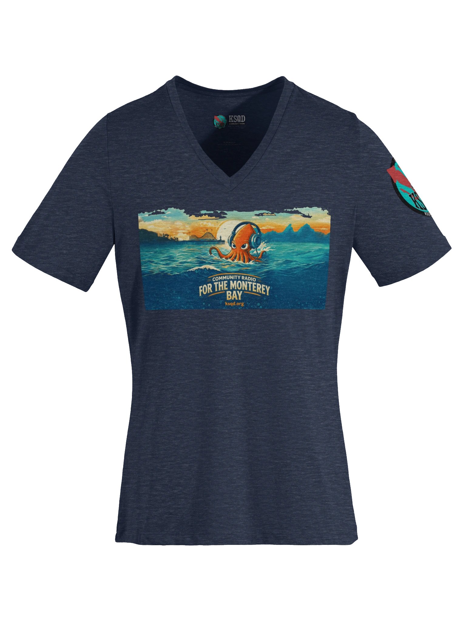 KSQD “Community Radio for Monterey Bay” Women’s V-Neck Tee product image (10)