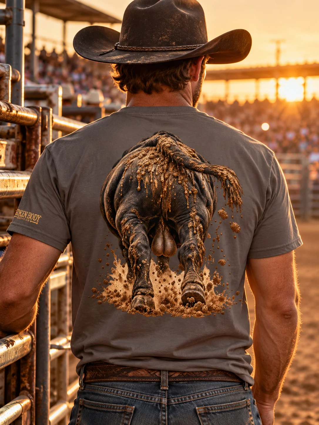 Funny Bull Riding Shirt — Bull Shit Two-Sided Rodeo Tee | Broken Roughstock™ product image (2)