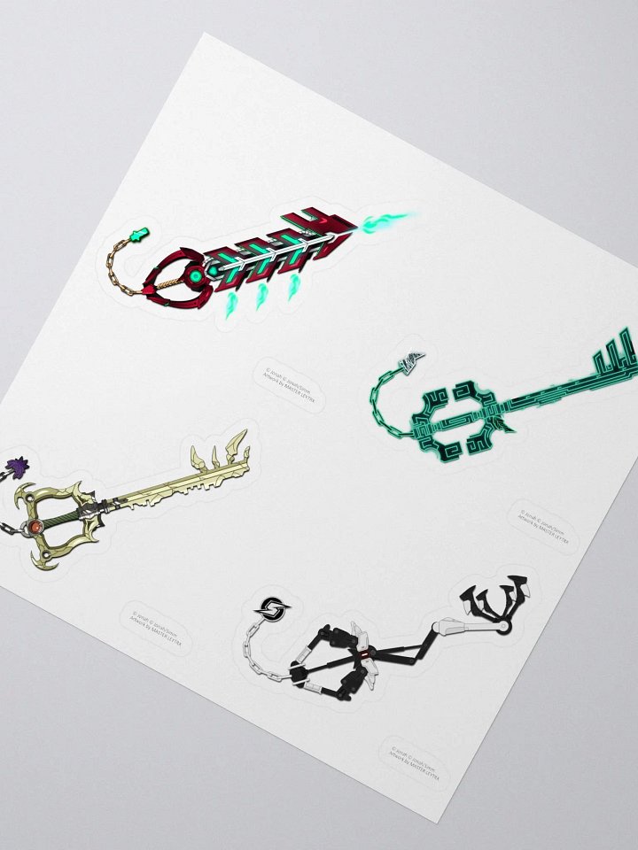 Custom Keyblade Sticker Sheet 5 - The Fool's Keychains product image (2)