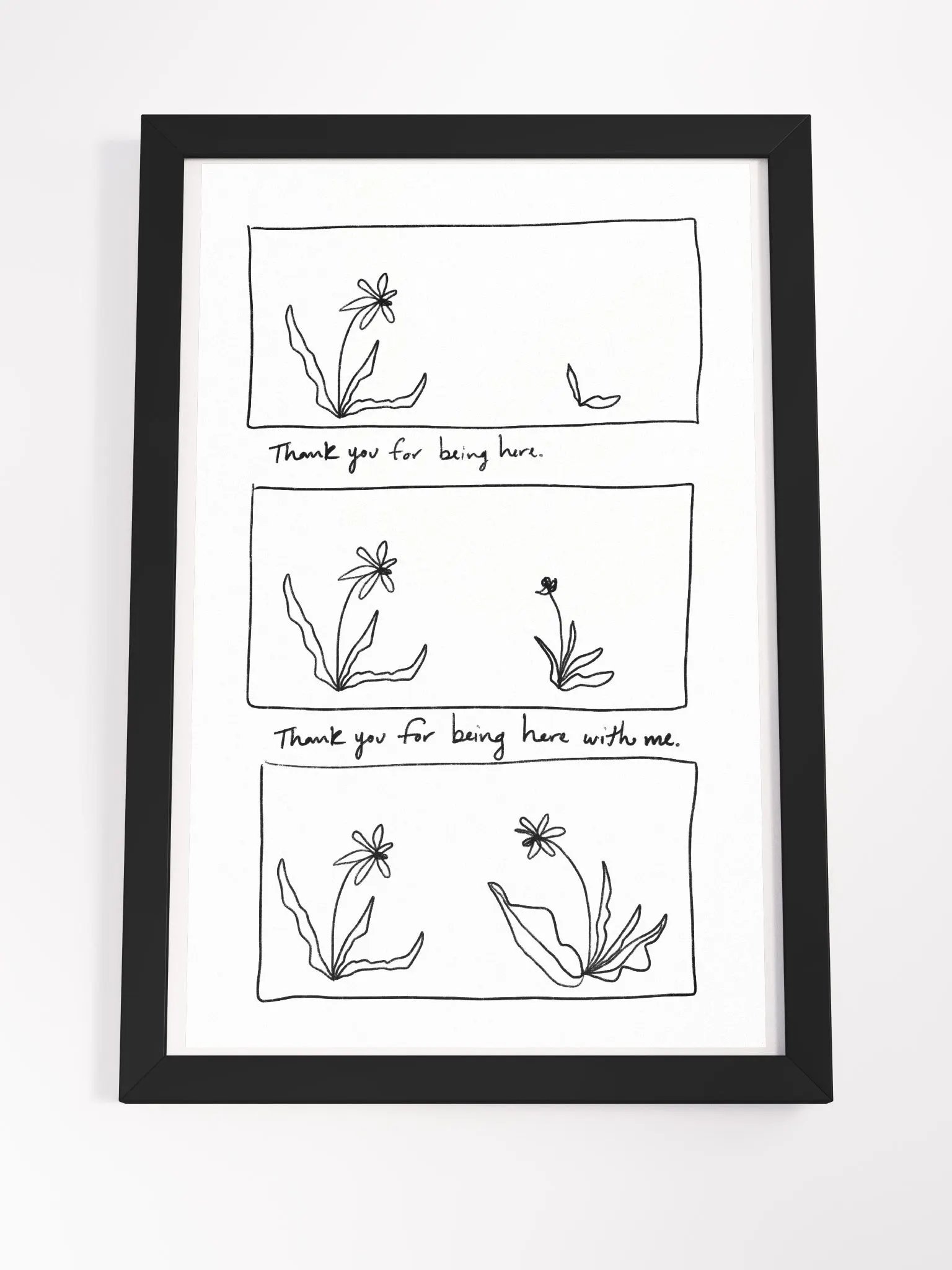 Thank You For Being Here Framed Art Print product image (4)